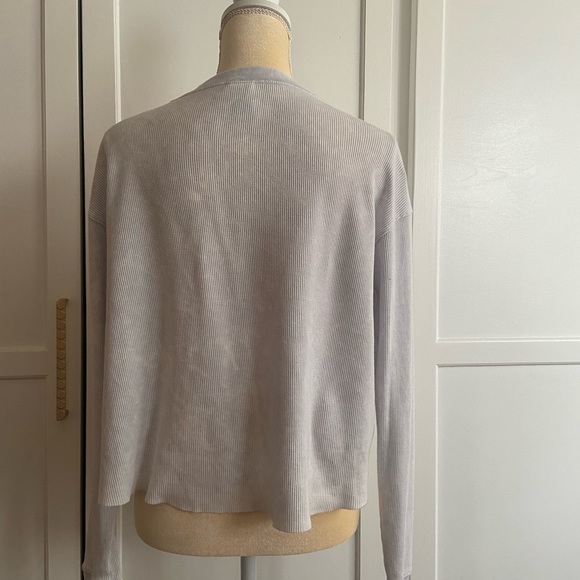 PINK VICTORIA'S SECRET Waffle Knit Long Sleeve Tee Tie Dye SIZE S - Picture 2 of 9